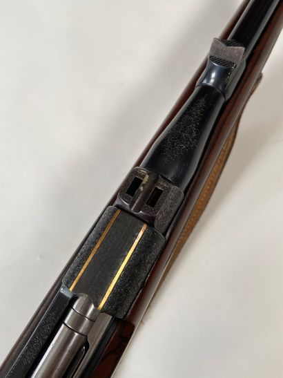 null Auguste Francotte bolt action rifle, caliber 270 Win. Blued and signed in gold...