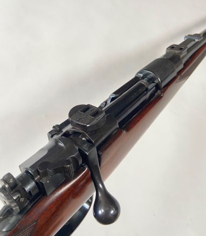 null Holland & Holland bolt action rifle, caliber 275. Round barrel with rise, signed...