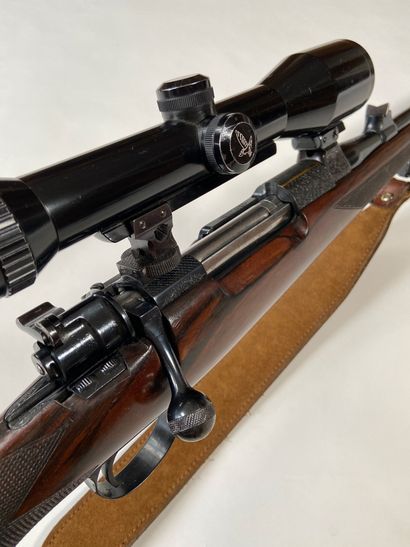 null Auguste Francotte bolt action rifle, caliber 270 Win. Blued and signed in gold...