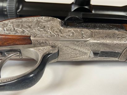 null Rifle "Kipplauf", sold by Jean Jacques SIPP in Strasbourg, one shot, two barrels:...
