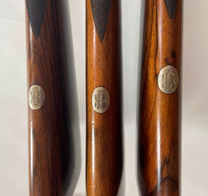 null Triplet of rifle with plates Arrieta Elgoibar, two shots, gauge 28-70. Side-by-side...