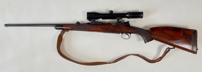 null Auguste Francotte bolt action rifle, caliber 270 Win. Blued and signed in gold...