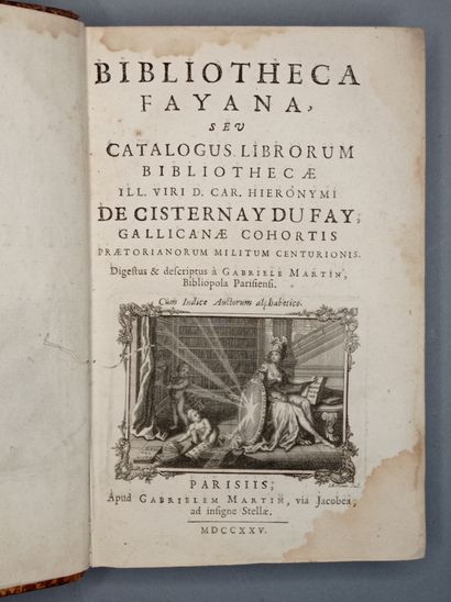 null BIBLIOTHECA FAYANA, seu Catalogus librorum bibliothecae… de Cisternay du Fay....