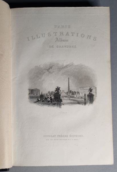 null PARIS-ILLUSTRATIONS. Album de gravures. Paris, Pourrat frères, s.d. In-8, chagrin...