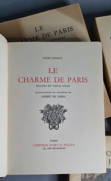 null PARIS. — GOSSET (Léon). Le Charme de Paris. Églises et vieux logis. Paris, Piazza,...