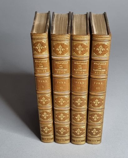 null STRAPAROLE. Les Facétieuses nuits. Paris, Jouaust, 1882. 4 volumes in-12, demi-maroquin...