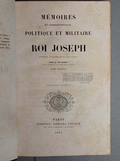 null BONAPARTE (Joseph). Mémoires et correspondance politique et militaire du Roi...