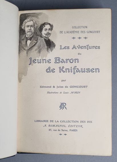 null GONCOURT (Edmond et Jules de). Les Aventures du jeune baron de Knifausen. Paris,...
