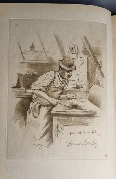 null PARIS. — BOUTET (Henri). Métiers de Paris. Paris, chez l’Auteur, 1910. In-4,...