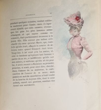 null DUMAS (Alexandre). Herminie l’Amazone. Paris, Calmann Levy, 1888. In-12 carré,...