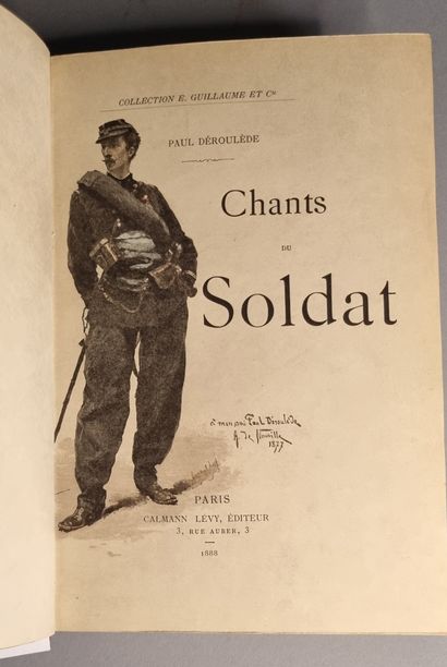 null DEROULÈDE (Paul). Chants du Soldat. Paris, Calmann Levy, 1988. In-4, demi-maroquin...