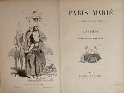 null PARIS. — PETIT TABLEAU DE PARIS. Ensemble 3 (sur 4) volumes, en cartonnage ou...