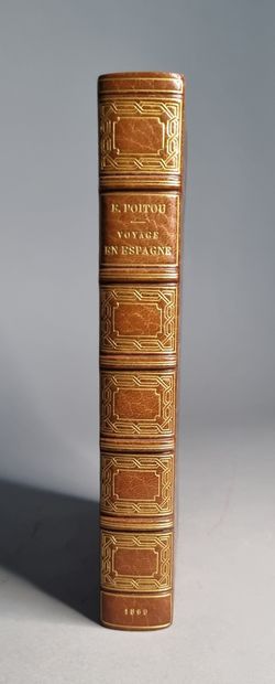 null POITOU (Eugène). Voyage en Espagne. Tours, Mame, 1869. Grand in-8, demi-maroquin...
