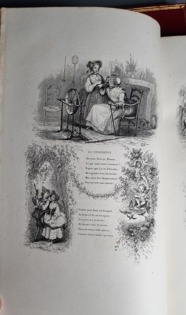 null CHANTS ET CHANSONS POPULAIRES DE LA FRANCE. Paris, Delloye, 1843. 3 volumes...