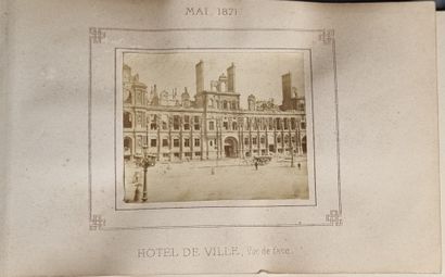 null PARIS. — RUINES DE PARIS. Mai 1871. In-12 oblong, cartonnage toile chagrinée...