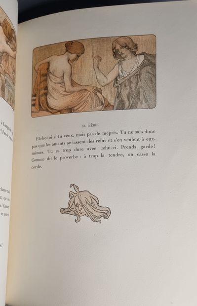 null LUCIEN. Dialogue des courtisanes. Paris, Éditions Boudet, s.d. [1902]. In-4,...