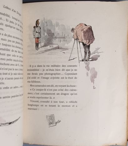 null [DROZ (Paul)]. Lettres d’un dragon. Paris, Victor Havard, 1883. In-12, maroquin...