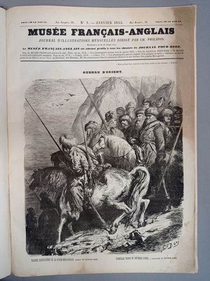 null REVUE. — MUSÉE FRANÇAIS-ANGLAIS. Journal d’illustration mensuel dirigé par Ch....