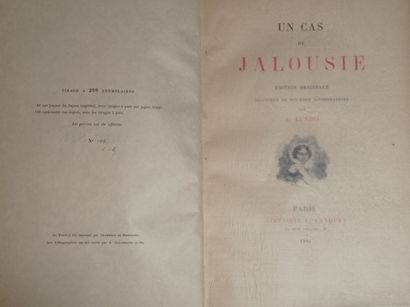 null REMUSAT (Paul de). Un Cas de Jalousie. Paris, Conquet, 1896. In-8, bradel demi-maroquin...