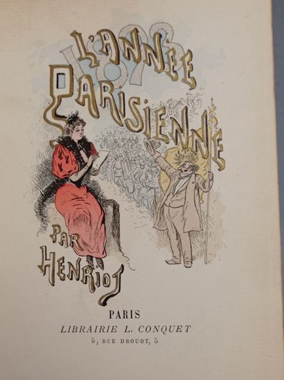 null PARIS. — HENRIOT. L’Année parisienne. Paris, Conquet, 1894. In-12, demi-maroquin...