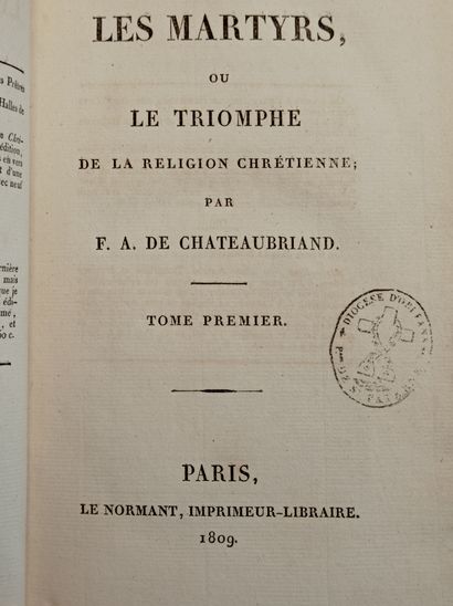 CHATEAUBRIAND (François-René de). Les Martyrs ou Le Triomphe de la religion chrétienne....