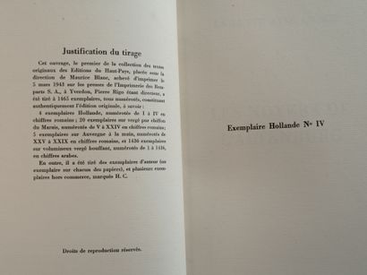 MALRAUX (André). La Lutte avec l'ange. Roman. Yverdon, Éditions du Haut-Pays, 1943....