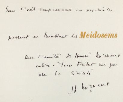 MICHAUX (Henri). 
Meidosems. Paris, Éditions du Point du Jour 1948. In-4, en feuilles,...