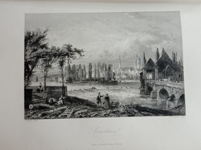 GUINOT (Eugène). L'Été à Bade. Paris, Furne et Cie, Bourdin, [1847]. Grand in-8,...