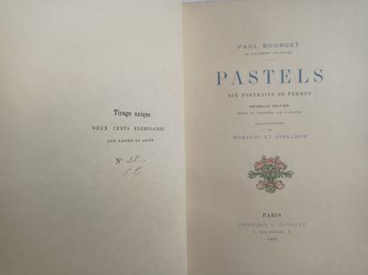 BOURGET (Paul). Pastels. Dix portraits de femmes. Nouvelle édition revue et corrigée...