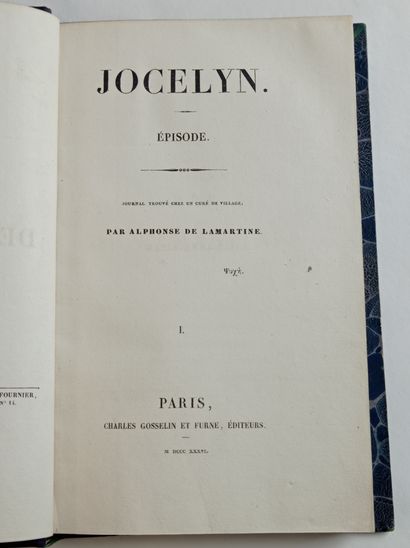 LAMARTINE (Alphonse de). Jocelyn. Épisode. Journal trouvé chez un curé de village....
