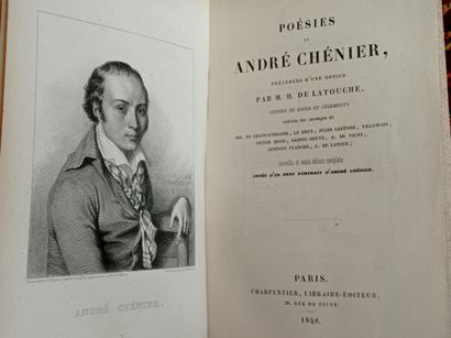 CHÉNIER (André). Poetry. Preceded by a notice by H. de Latouche... New and only complete...