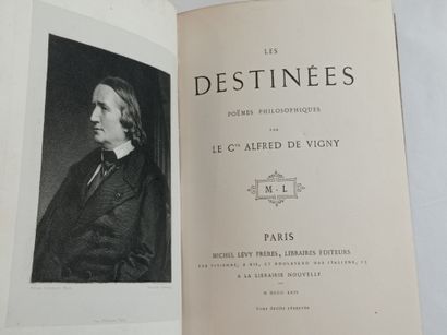 VIGNY (Alfred de). Les Destinées. Poëmes philosophiques. Paris, Michel Lévy, 1864....