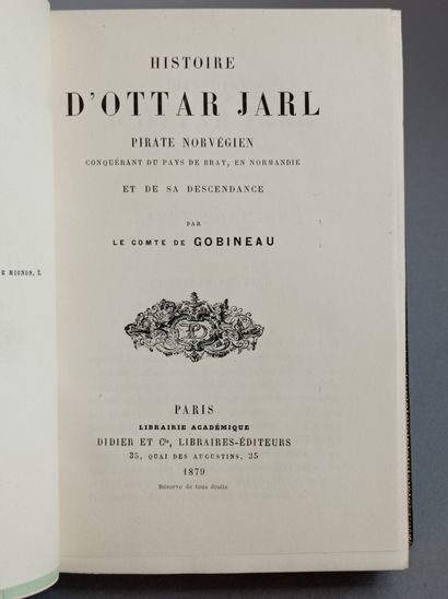 GOBINEAU (Arthur, Comte de). Histoire d'Ottar Jarl, pirate norvégien, conquérant...