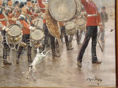 Maurice ORANGE (1867-1916) La Parade militaire
Aquarelle et gouache sur papier
Signée...