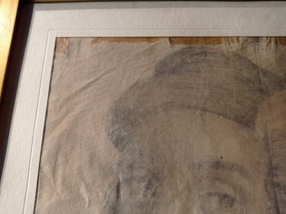 D'après RAPHAEL (1483-1520) The artist and his friend
Pencil on paper
29 x 33,5 cm
(Accident,...