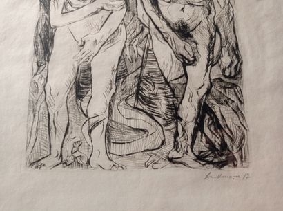 Max BECKMANN (1884-1950) Adam and Eve, 1917
Etching, signed lower left, located and...