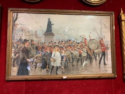 Maurice ORANGE (1867-1916) The Military Parade
Watercolor and gouache on paper
Signed...