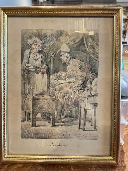 F. DELPECH Suite de quatre lithographies dont certaines colorisées (encadrées)
29...