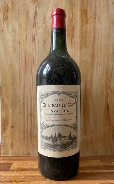  1 Mag. Chateau LE GAY Pomerol  1962 Niveau bas goulot / Haute épaule 