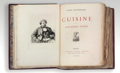 DUMAS (Alexandre) Grand dictionnaire de cuisine. Paris, Alphonse Lemerre, 1873. Fort...