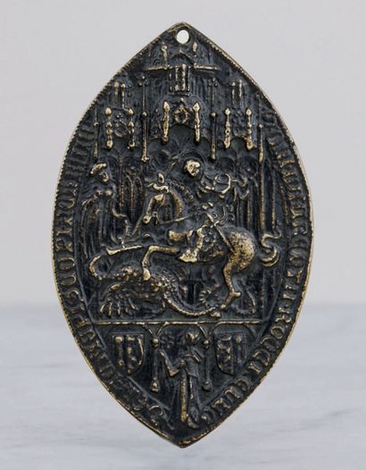 null Sceau en bronze de Lorenzo Roverella, évêque de Ferrare (1460-1474), surmoulage...