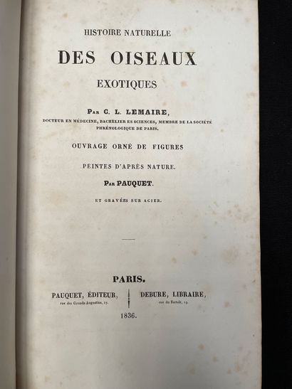 LEMAIRE Oiseaux exotiques 1 volume
En l'état