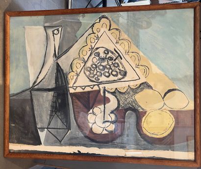 D'aprés Pablo Picasso (1881-1973) 
1 pl. (sur 12) de l'album Faunes et flore d'Antibes....