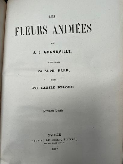 GRANDVILLE Les Fleurs animées.
2 volumes
En l'état