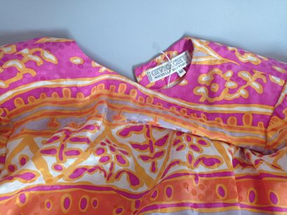 GIVENCHY Nouvelle Boutique Robe à motifs orange, rose et blanc