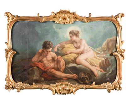 Ecole francaise vers 1760 Jupiter et Antiope - Diane et Endymion
Parie de toiles...