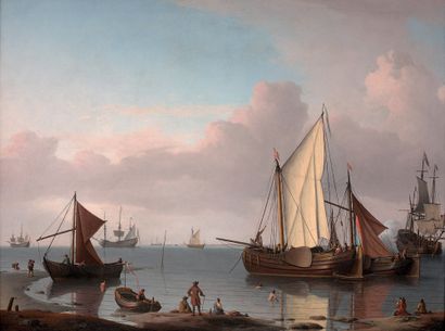 Aernout SMIT (Amsterdam 1641-1710) Baleiniers dans l'océan Arctique
Navires en eaux...