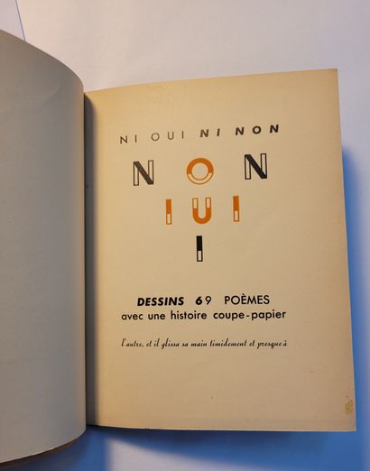 BETTENCOURT Pierre. NI OUI NI NON. Paris, [Pierre Bettencourt], 1942. In-12, Bradel...