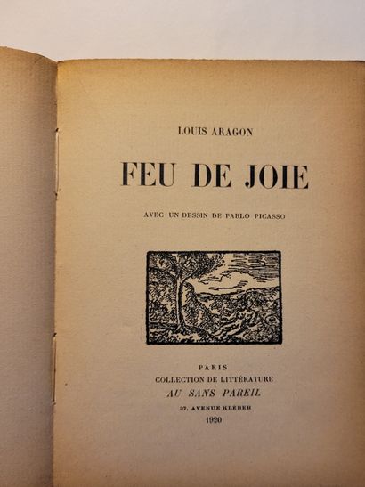 ARAGON Louis. FEU DE JOIE. Paris, Au Sans Pareil, 1920. In-8, broché.
Édition originale...