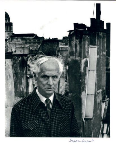 [ERNST Max]. COLOMB Denise. PORTRAIT DE MAX ERNST. PHOTOGRAPHIE ORIGINALE SIGNÉE....